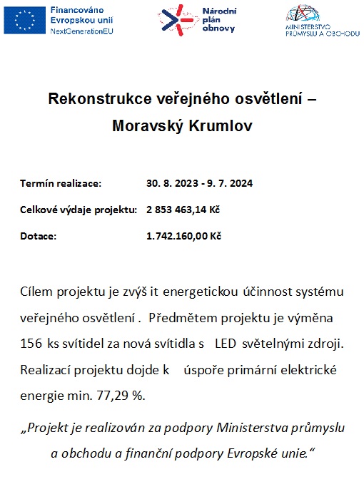 Rekonstrukce VO Moravský Krumlov